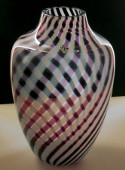 groe Vase "a canne" Aloys Gangkofner fr Hessenglas Stierstadt